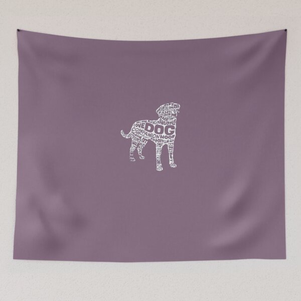 Artikelvorschau, Hunde-Silhouette-Wortwolken-T-Shirt (weiß). entworfen und verkauft von RichardLRamsey.