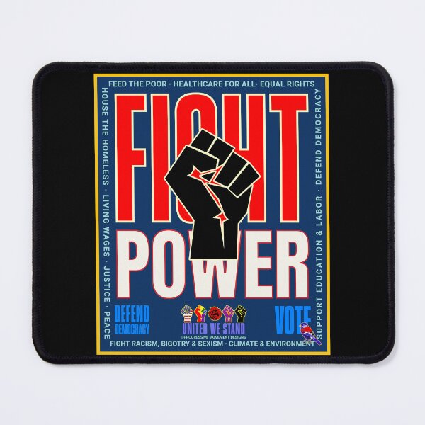 Item preview, PMD00981 Progressive Movement Designs Fight Power black power protest fist design shows you support African Americans democracy for Progressives Democrats Independents Liberals designed and sold by ProgressiveLeft.
