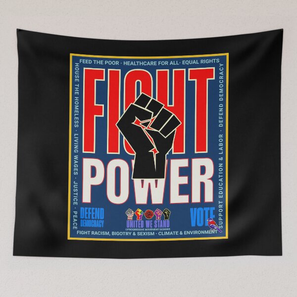 Item preview, PMD00981 Progressive Movement Designs Fight Power black power protest  fist design shows you support African Americans democracy for Progressives Democrats Independents Liberals designed and sold by ProgressiveLeft.
