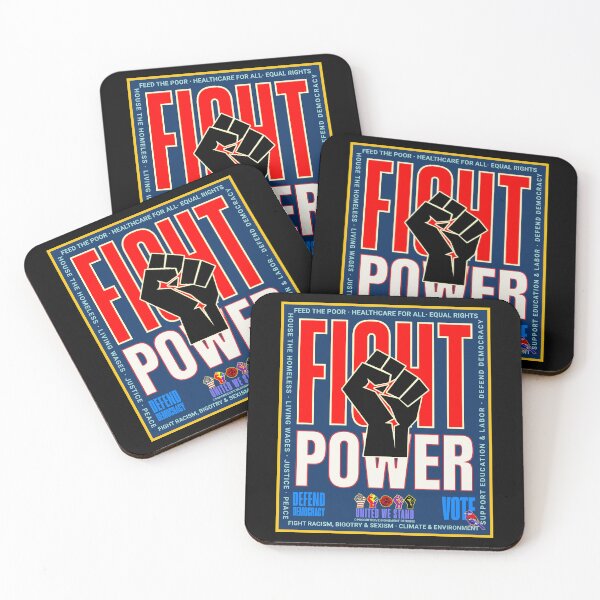Item preview, PMD00981 Progressive Movement Designs Fight Power black power protest  fist design shows you support African Americans democracy for Progressives Democrats Independents Liberals designed and sold by ProgressiveLeft.