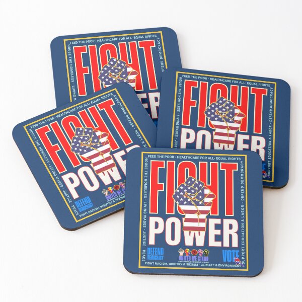 Item preview, PMD00982 Progressive Movement Designs Fight Power protest fist design shows you support democracy for Progressives Democrats Independents Liberals designed and sold by ProgressiveLeft.