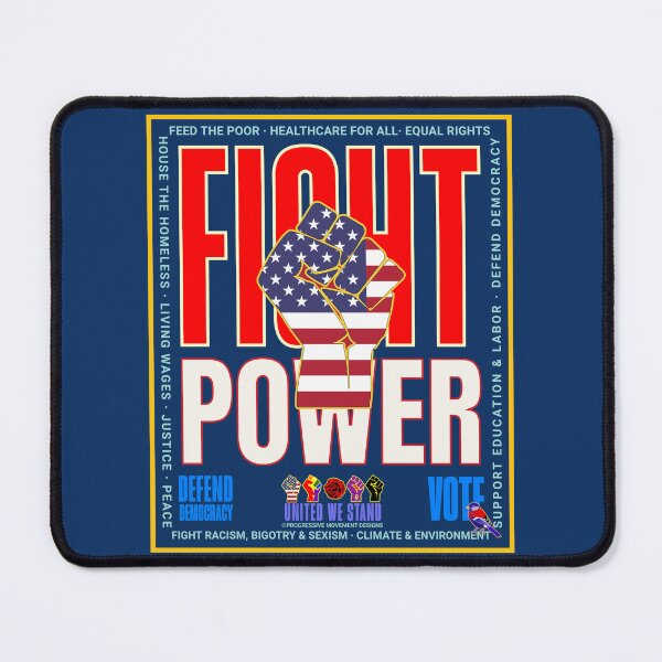 Item preview, PMD00982 Progressive Movement Designs Fight Power protest fist design shows you support democracy for Progressives Democrats Independents Liberals designed and sold by ProgressiveLeft.