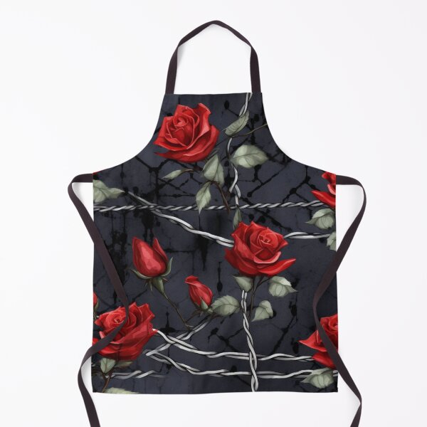 Item preview, Gothic Red Roses with Wire Seamless Pattern designed and sold by MysticOzzy.
