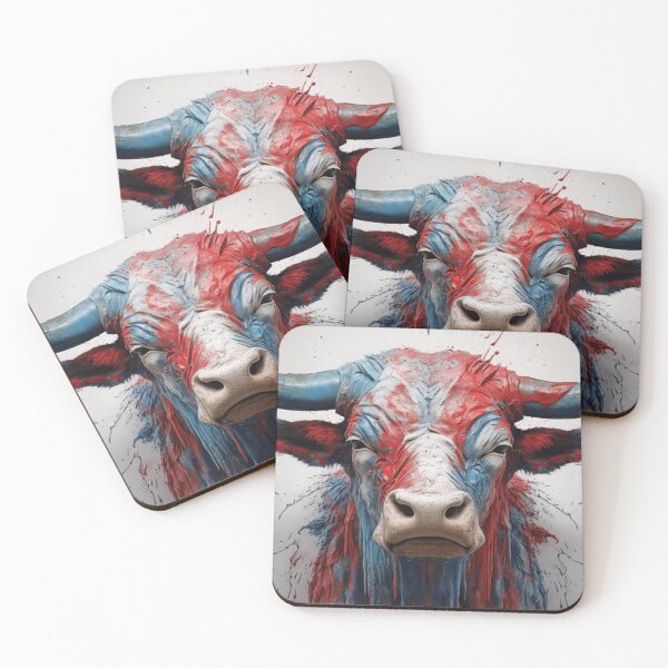 Item preview, Patriotic Longhorn Cow designed and sold by Smiling Collie Designs.