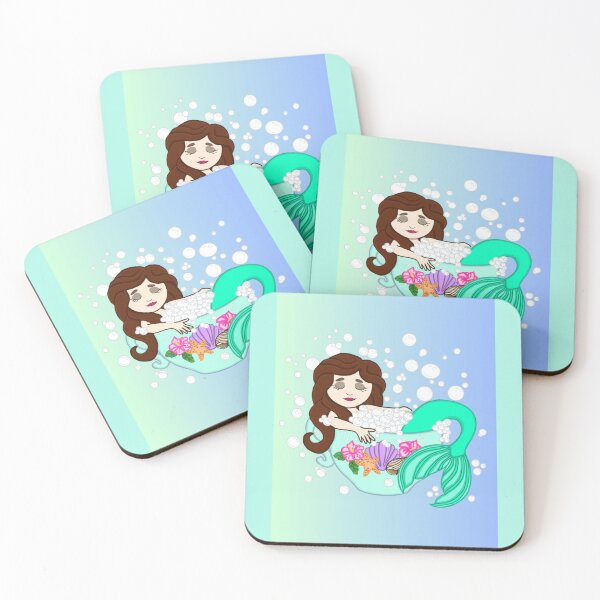 Item preview, Teacup Mermaid (Green-Blue) designed and sold by octopuscafe.