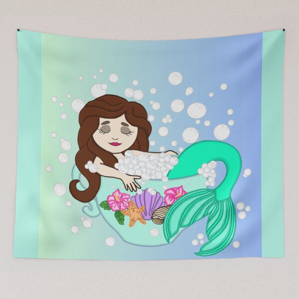 Item preview, Teacup Mermaid (Green-Blue) designed and sold by octopuscafe.