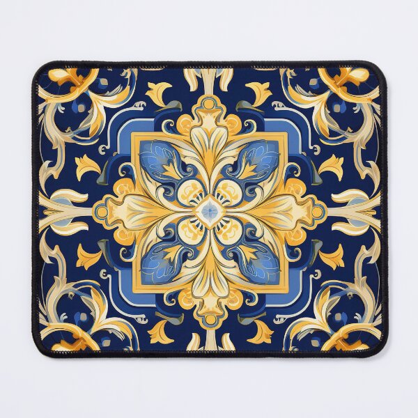 Item preview, Queen Esther Blue and Gold Pattern - 3 designed and sold by HeavenGalleria.