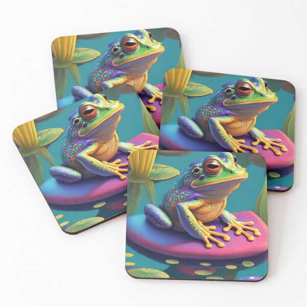 Item preview, Psychedelic Trippy Mutant Frog Art Print v1 designed and sold by xibishop.