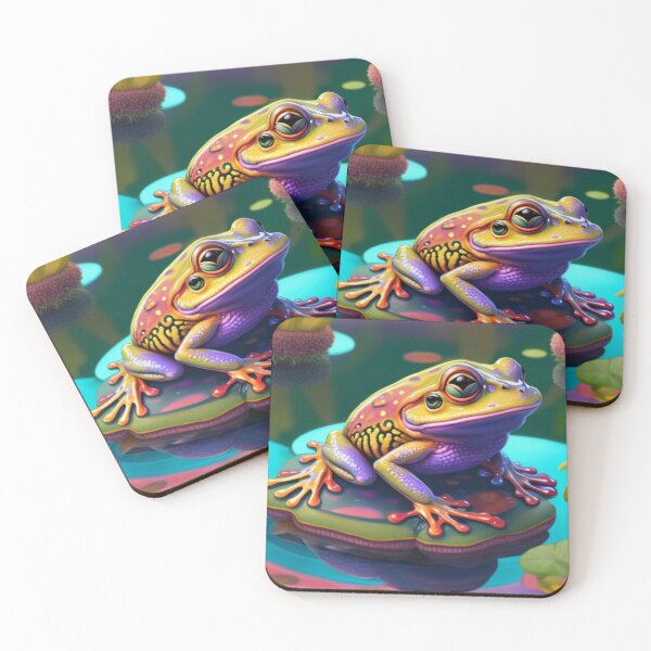 Item preview, Psychedelic Trippy Mutant Frog Art Print v2 designed and sold by xibishop.