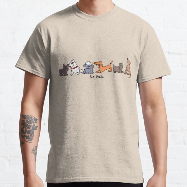 Six Pack of Dogs Cartoon Dog Classic T-Shirt