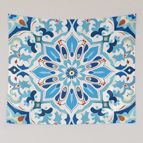 Item preview, Ottoman art in vivid colors I: A fusion of stylized floral motifs and vibrant geometric designs. designed and sold by InsaneLEDP.