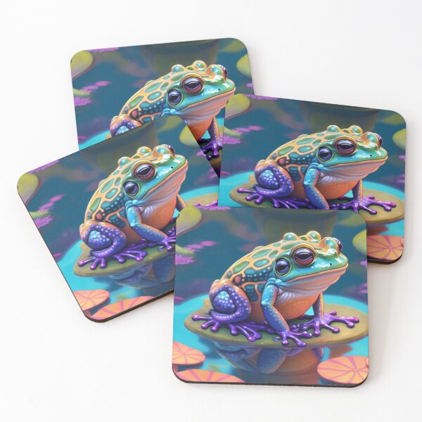 Item preview, Psychedelic Trippy Mutant Frog Art Print v3 designed and sold by xibishop.