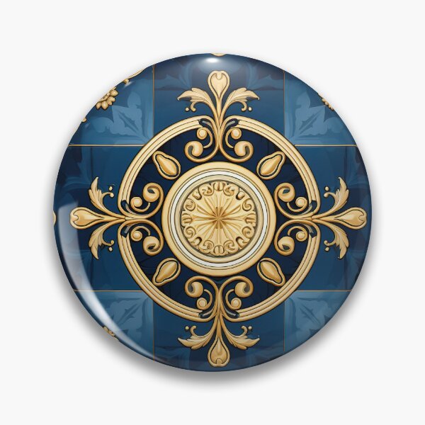 Item preview, Queen Esther Blue and Gold Pattern - 4 designed and sold by HeavenGalleria.