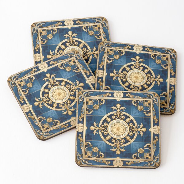 Item preview, Queen Esther Blue and Gold Pattern - 4 designed and sold by HeavenGalleria.