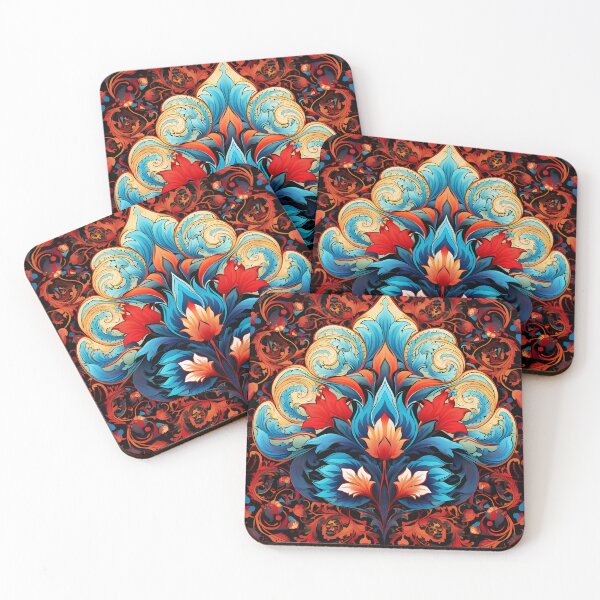Item preview, Ottoman art in vivid colors XIII: A fusion of stylized floral motifs and vibrant geometric designs. designed and sold by InsaneLEDP.