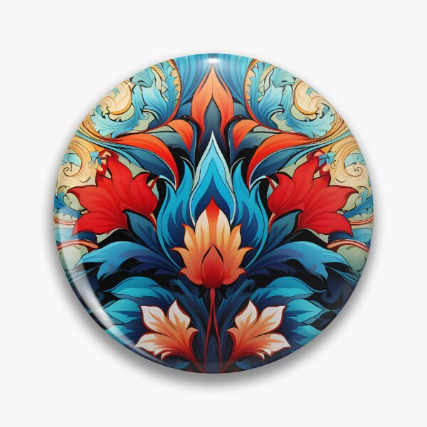 Item preview, Ottoman art in vivid colors XIII: A fusion of stylized floral motifs and vibrant geometric designs. designed and sold by InsaneLEDP.