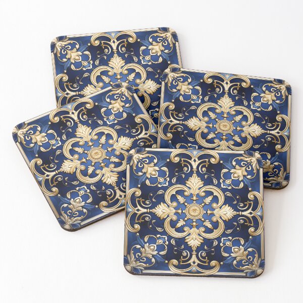 Item preview, Queen Esther Blue and Gold Pattern -1  designed and sold by HeavenGalleria.