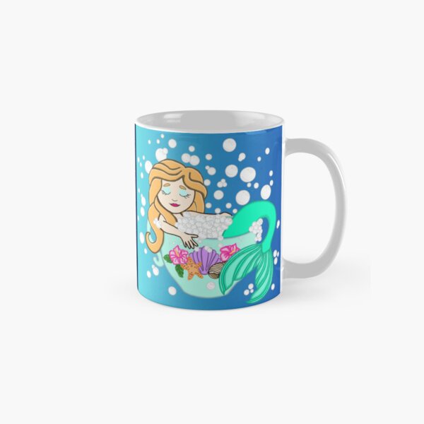 Artikel-Vorschau von Teetasse Meerjungfrau (Blaues Ombré), designt und verkauft von octopuscafe.
