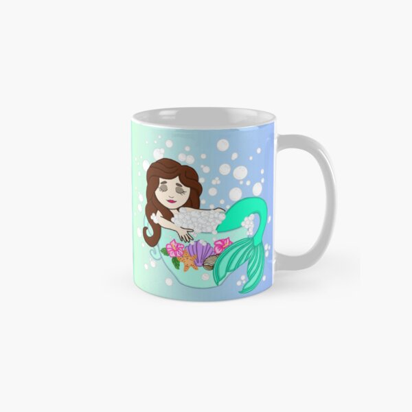Artikel-Vorschau von Teetasse Meerjungfrau (Grün-Blau), designt und verkauft von octopuscafe.