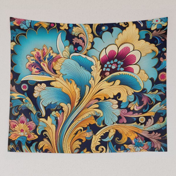 Item preview, Ottoman art in vivid colors XIV: A fusion of stylized floral motifs and vibrant geometric designs. designed and sold by InsaneLEDP.