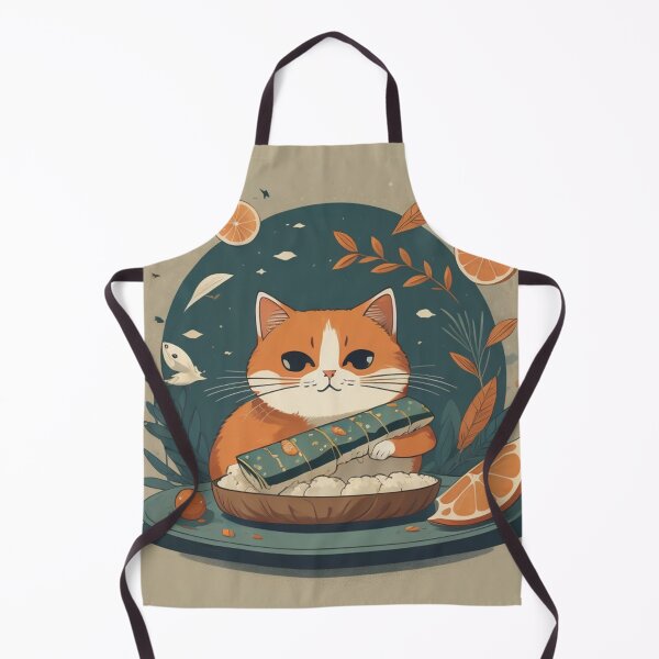 Aperçu de l'œuvre Chat Sushi illustration créée et vendue par janiceramosS.