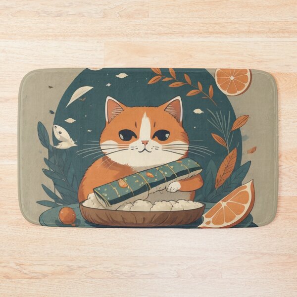 Item preview, Cat Sushi ilustration  designed and sold by janiceramosS.
