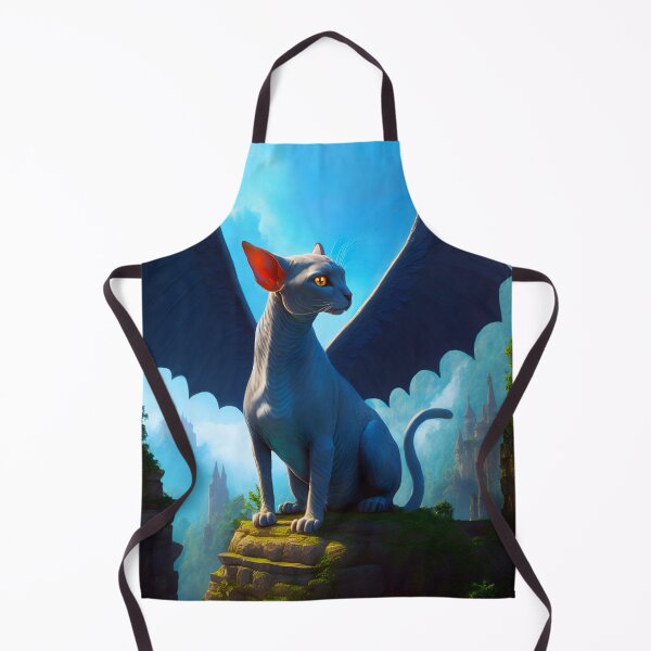 Item preview, A Dragon Cat Surveys the Ruins of a Castle designed and sold by Lava Tigers Art.
