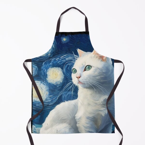 Item preview, Van gogh Style White Cat designed and sold by Vangoholic.