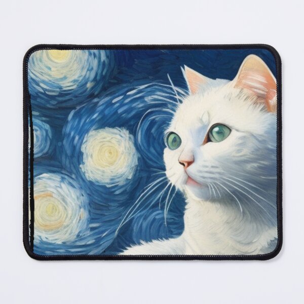Item preview, Van gogh Style White Cat  designed and sold by Vangoholic.