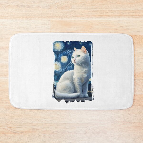Item preview, Van gogh Style White Cat  designed and sold by Vangoholic.