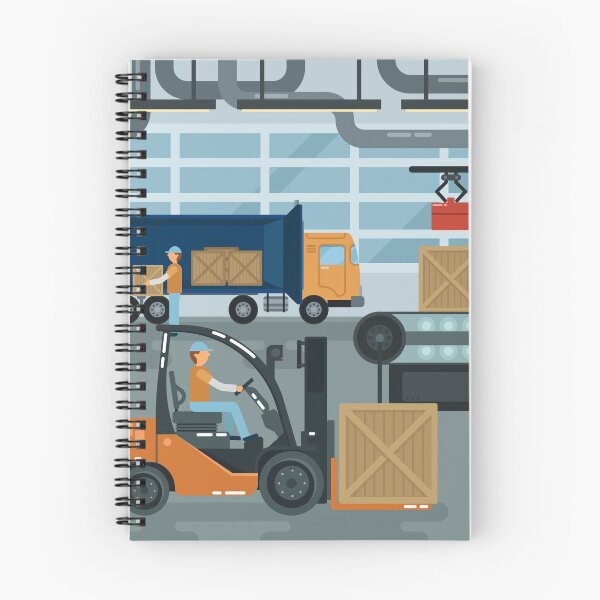 Item preview, Forklift Inside Factory. Cargo Industry. Heavy Transportation. Warehouse Conveyor.  designed and sold by ivector.