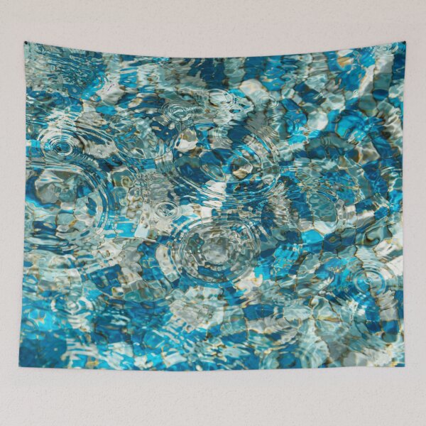 Item preview, Mesmeric Abstract Fluidity in Turquoise Sapphire and Aqua designed and sold by Georgia Mizuleva.
