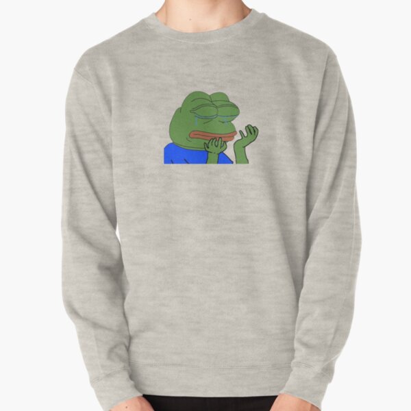 PepeHands Twitch Emote Pullover Sweatshirt