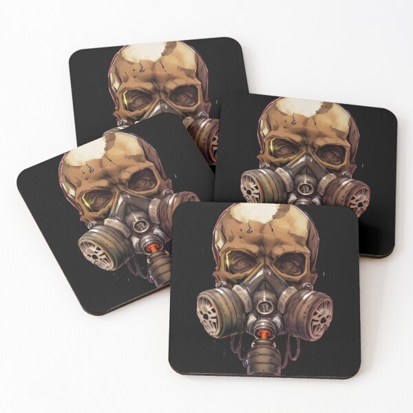 Item preview, Skull wearing gas mask designed and sold by DopeDesign111.