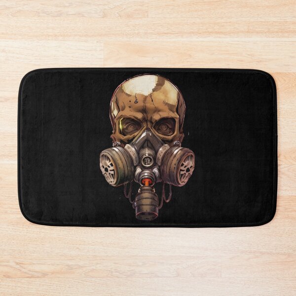 Item preview, Skull wearing gas mask designed and sold by DopeDesign111.