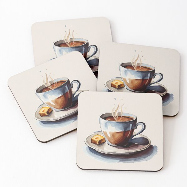 Item preview, Watercolor style hot coffee cup designed and sold by mariakostory.