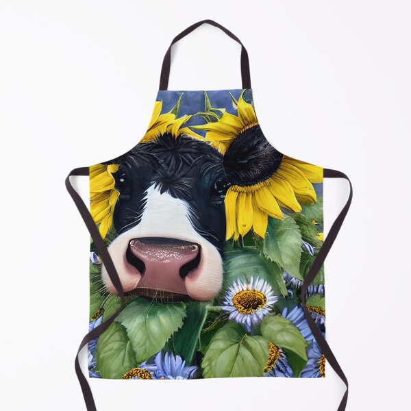 Item preview, Cow and Happy Sunflowers designed and sold by purplesensation.