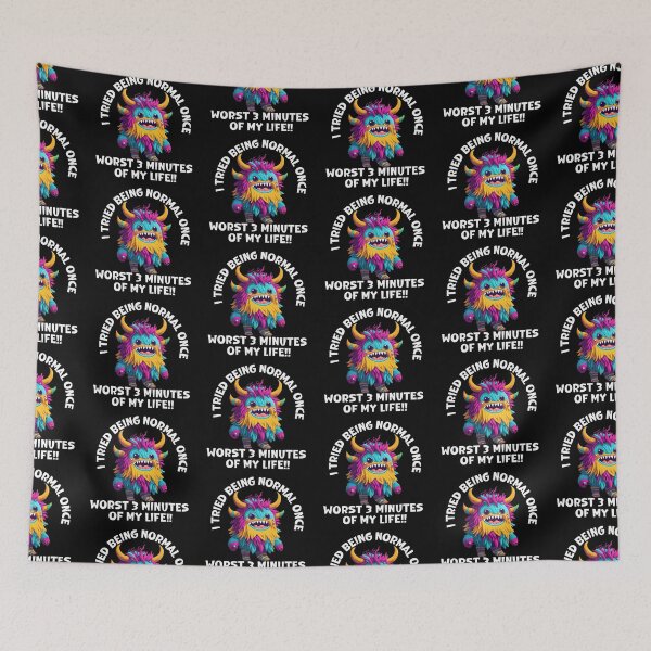 Item preview, I tried being normal once - cute cartoon monster - celebrate individuality designed and sold by EvergreenWhimsy.