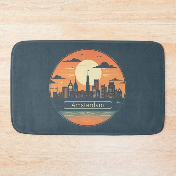 Item preview, Sunset Silhouette: Amsterdam's Radiant Skyline designed and sold by CJS-Art.