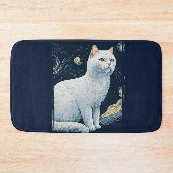 Item preview, Van gogh Style White Cat  designed and sold by Vangoholic.