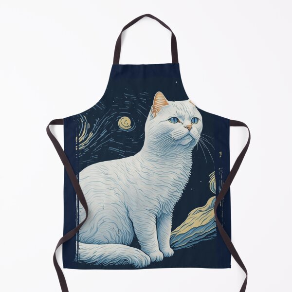 Item preview, Van gogh Style White Cat designed and sold by Vangoholic.