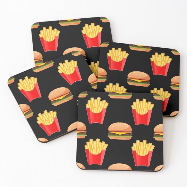 Item preview, Burger n Fries (black) designed and sold by RiahWills.