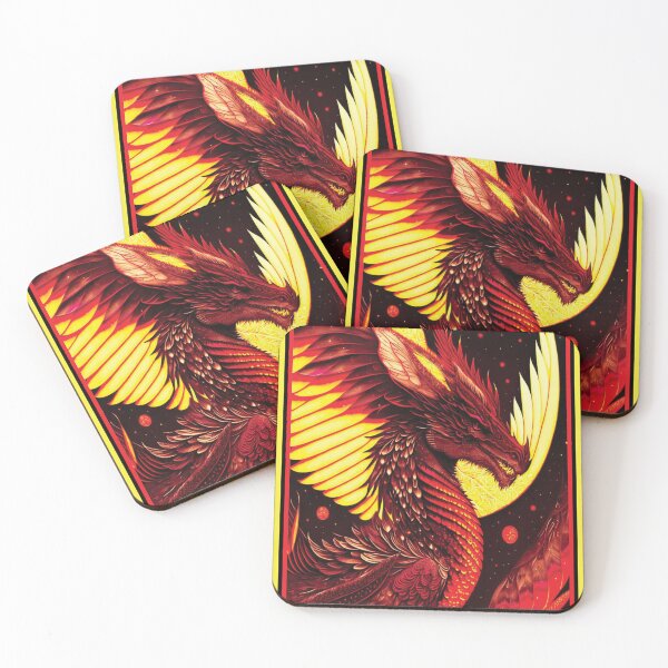 Item preview, Fierce Red Fiery Dragon Art designed and sold by ittybittyowl.