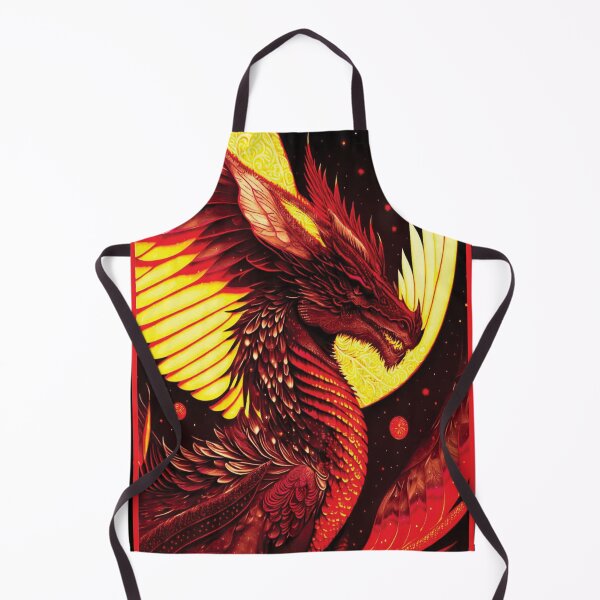 Item preview, Fierce Red Fiery Dragon Art designed and sold by ittybittyowl.