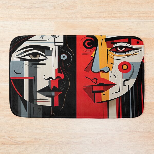 Item preview, Cubism Abstract Red and Black Nos #1 designed and sold by NeonAbstracts.