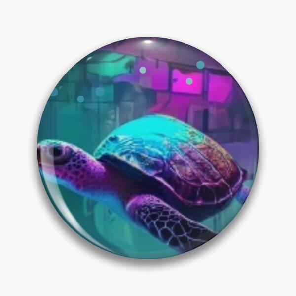 Item preview, cyberpunk sea turtle designed and sold by LilianStrauss.