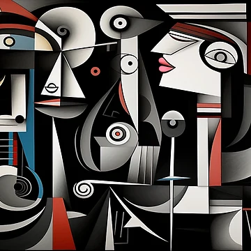 Artwork thumbnail, Modern Abstract Geometric Pattern by NeonAbstracts