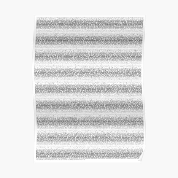 "Bee Movie Script" Poster by jjdough Redbubble