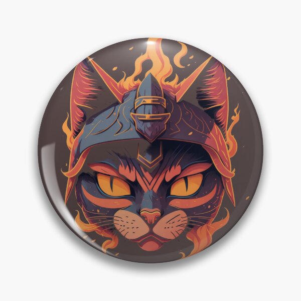 Item preview, ninja cat with fire flames designed and sold by Gisely Bispo.