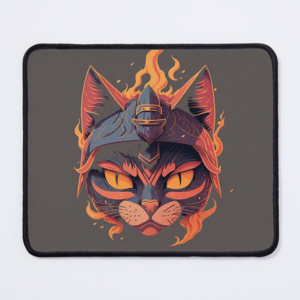 Item preview, ninja cat with fire flames designed and sold by Gisely Bispo.